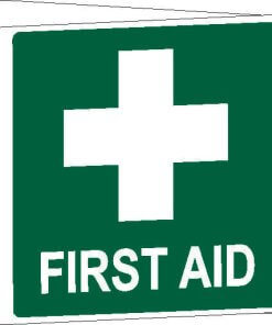 First Aid Signs Wall Poly