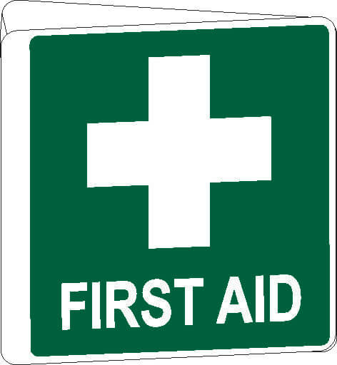 First Aid Signs Wall Poly