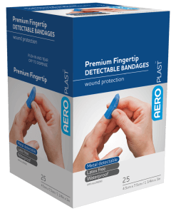 Blue Metal Detectable Fingertip (Box 25)