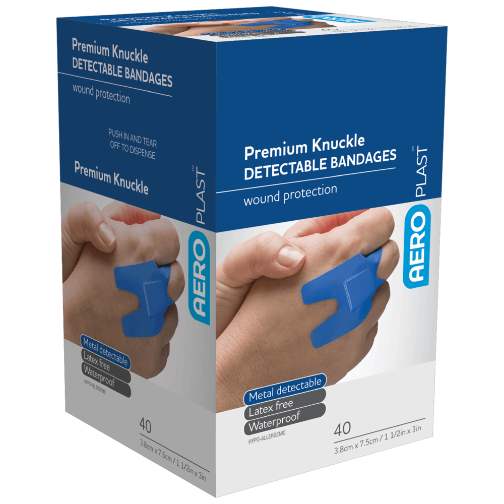 Blue Metal Detectable Knuckle (Box 40)