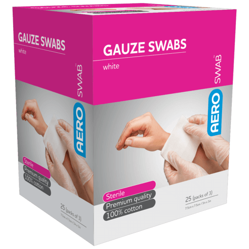 Gauze Swabs 7.5cm x 7.5cm Packet 3
