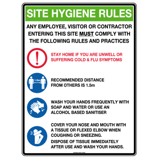 Workplace Hygiene Signs